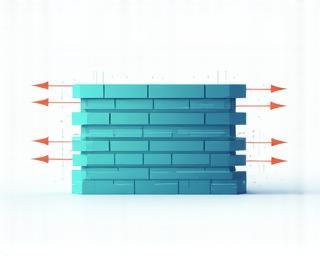 Illustration of brick wall blocking digital connections