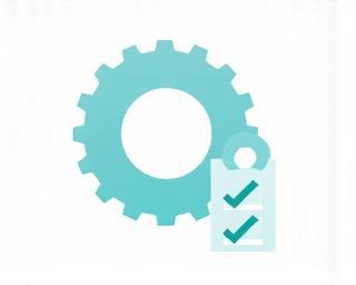 Illustration of gear with wrench and checklist